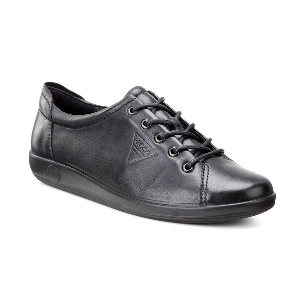 Tenis Mujer - ECCO Soft 2.0 Tie - Negros - VMH513807